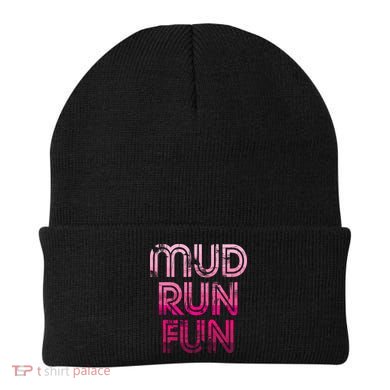 Mud Run Fun Mudder PINK Trail Running And Mudding Beanie