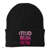 Mud Run Fun Mudder PINK Trail Running And Mudding Beanie thumb 0