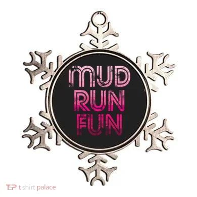 Mud Run Fun Mudder PINK Trail Running And Mudding Ornament