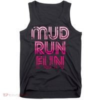 Mud Run Fun Mudder PINK Trail Running And Mudding Tank Top thumb 0