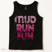 Mud Run Fun Mudder PINK Trail Running And Mudding Tank Top thumb 2