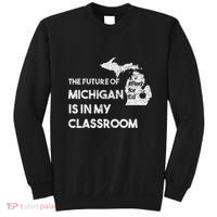 Mi Red For Ed Education Michigan Teacher Walkout Sweatshirt thumb 0