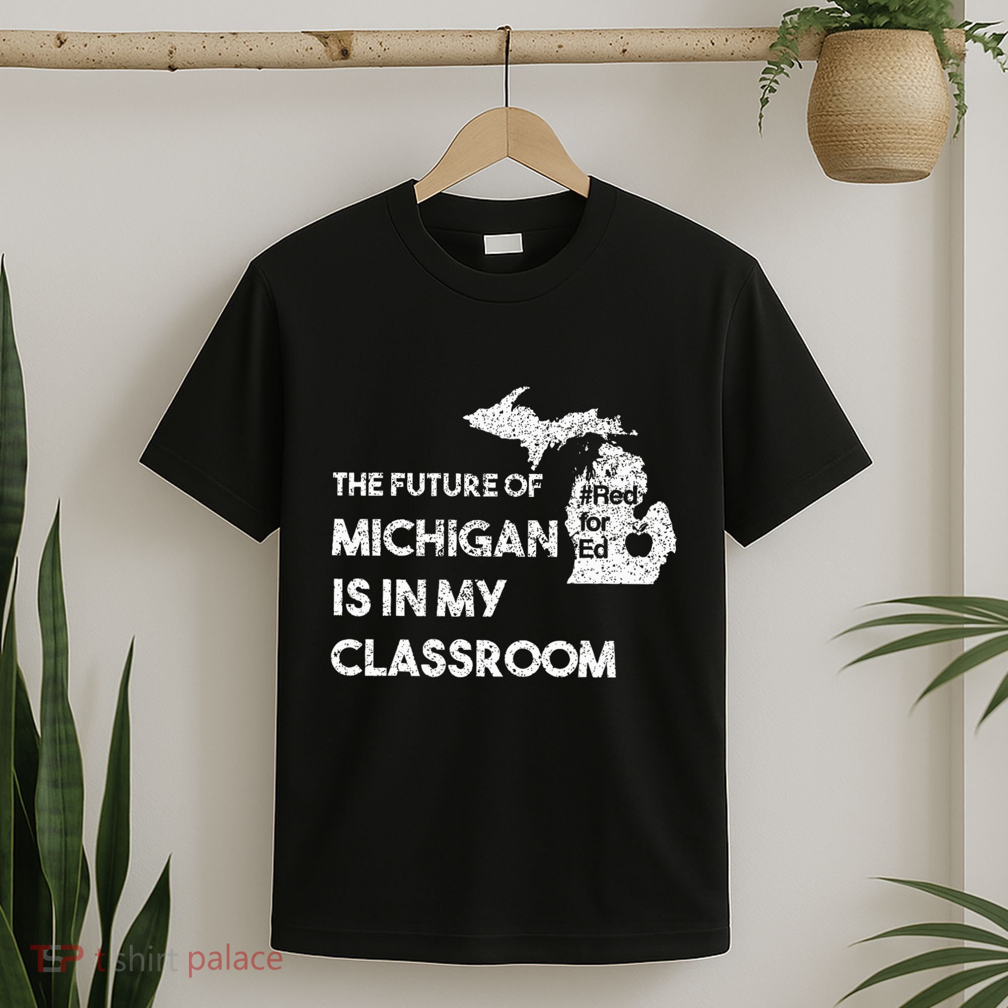 Mi Red For Ed Education Michigan Teacher Walkout T-Shirt