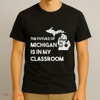 Mi Red For Ed Education Michigan Teacher Walkout T-Shirt thumb 3