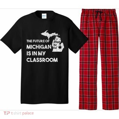 Mi Red For Ed Education Michigan Teacher Walkout Pajama Set