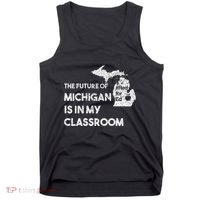 Mi Red For Ed Education Michigan Teacher Walkout Tank Top thumb 0