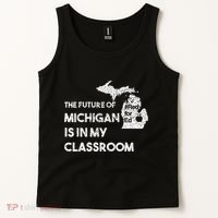 Mi Red For Ed Education Michigan Teacher Walkout Tank Top thumb 2
