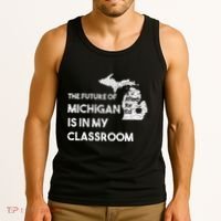 Mi Red For Ed Education Michigan Teacher Walkout Tank Top thumb 3