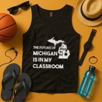 Mi Red For Ed Education Michigan Teacher Walkout Tank Top thumb 4