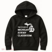Mi Red For Ed Education Michigan Teacher Walkout Kids Hoodie thumb 0