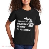 Mi Red For Ed Education Michigan Teacher Walkout Kids T-Shirt thumb 2