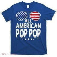 Mens Retro Father's Day Family All American Pop Pop 4th Of July T-Shirt thumb 0