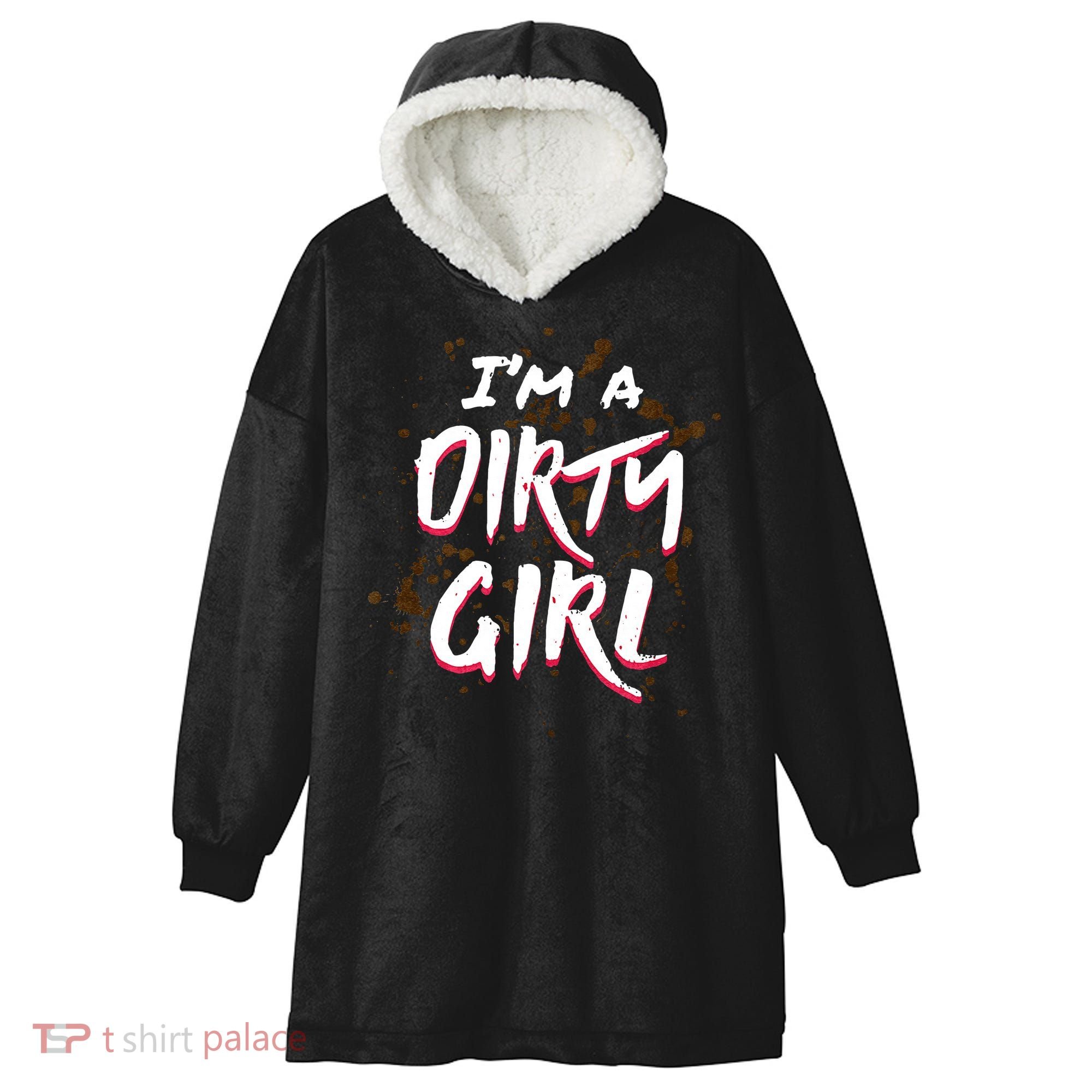 Mud Run For Women Runners Mud Running Team Hooded Wearable Blanket