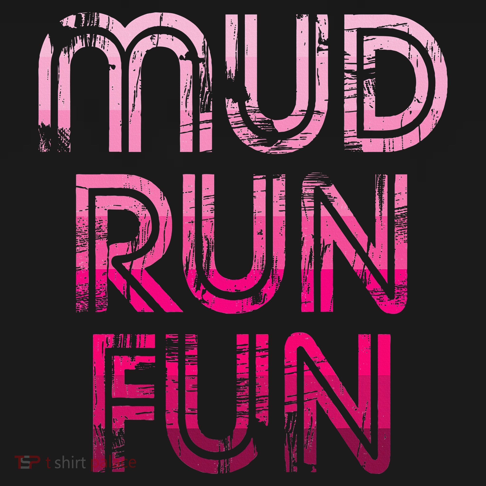 Mud Run Fun Mudder Pink Trail Running And Mudding USA-Made Doggie Bandana