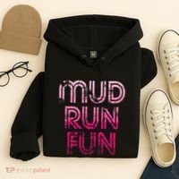 Mud Run Fun Mudder Pink Trail Running And Mudding Hoodie thumb 4