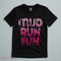 Mud Run Fun Mudder Pink Trail Running And Mudding T-Shirt thumb 5