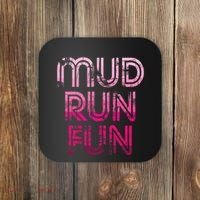 Mud Run Fun Mudder Pink Trail Running And Mudding Coaster thumb 0