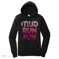 Mud Run Fun Mudder Pink Trail Running And Mudding Women's Hoodie thumb 0