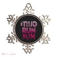 Mud Run Fun Mudder Pink Trail Running And Mudding Ornament thumb 0