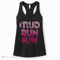 Mud Run Fun Mudder Pink Trail Running And Mudding Women's Tank Top thumb 0