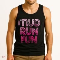 Mud Run Fun Mudder Pink Trail Running And Mudding Tank Top thumb 3