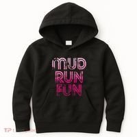 Mud Run Fun Mudder Pink Trail Running And Mudding Kids Hoodie thumb 0