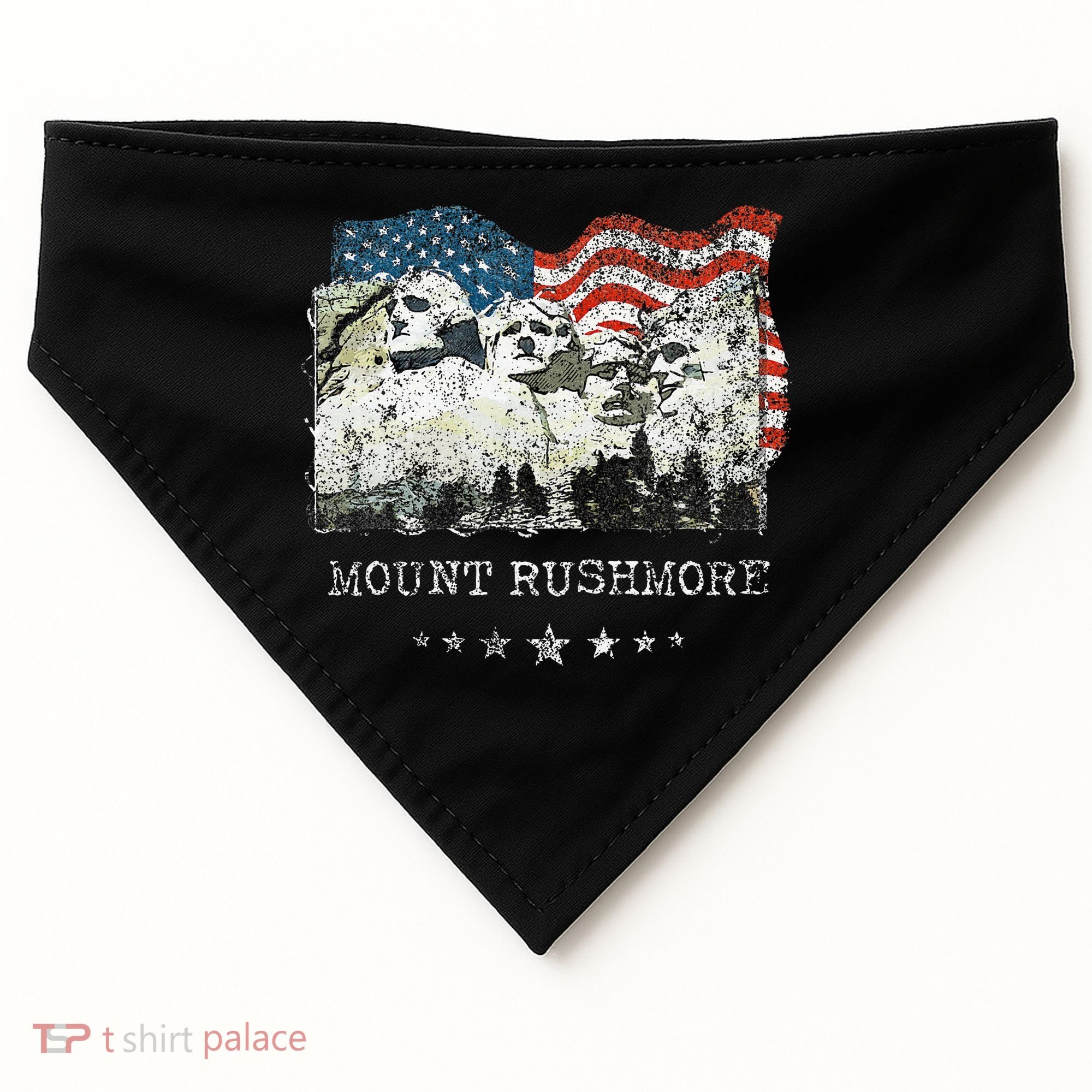 Mount Rushmore Flag Souvenirs USA-Made Doggie Bandana