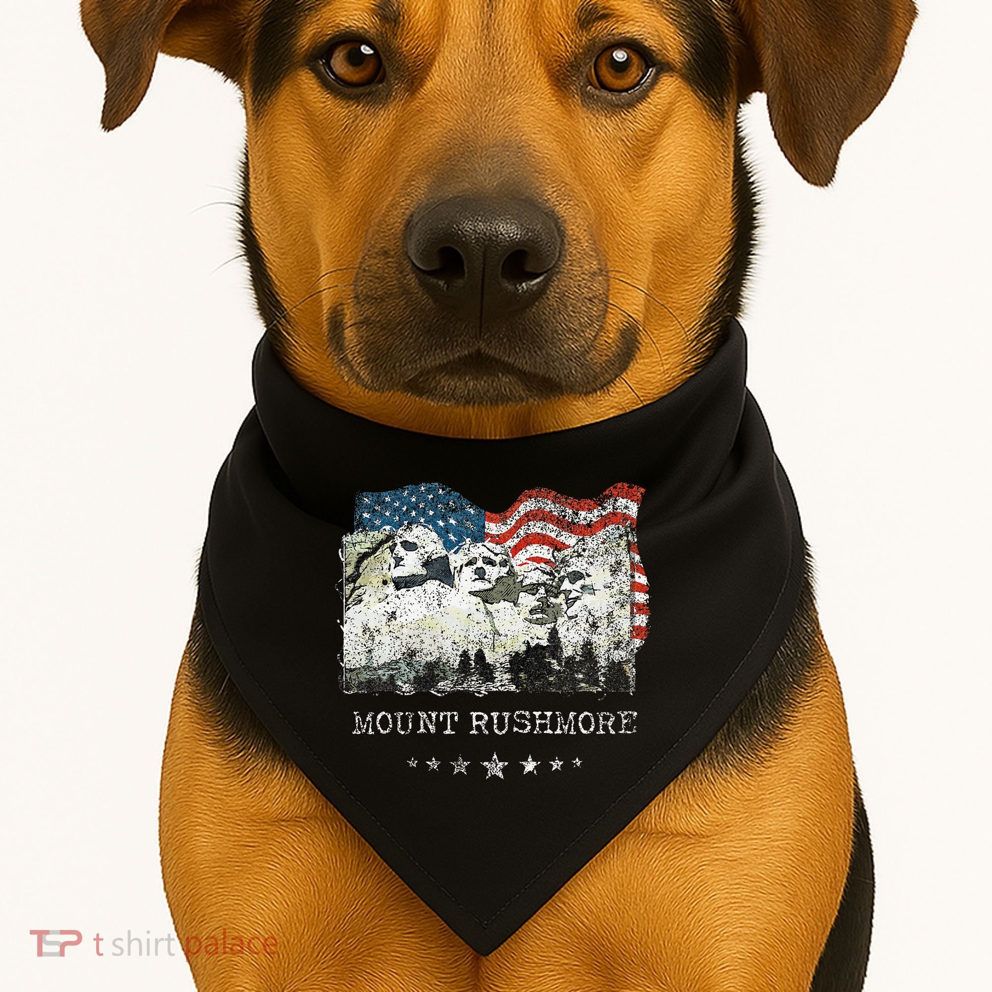 Mount Rushmore Flag Souvenirs USA-Made Doggie Bandana