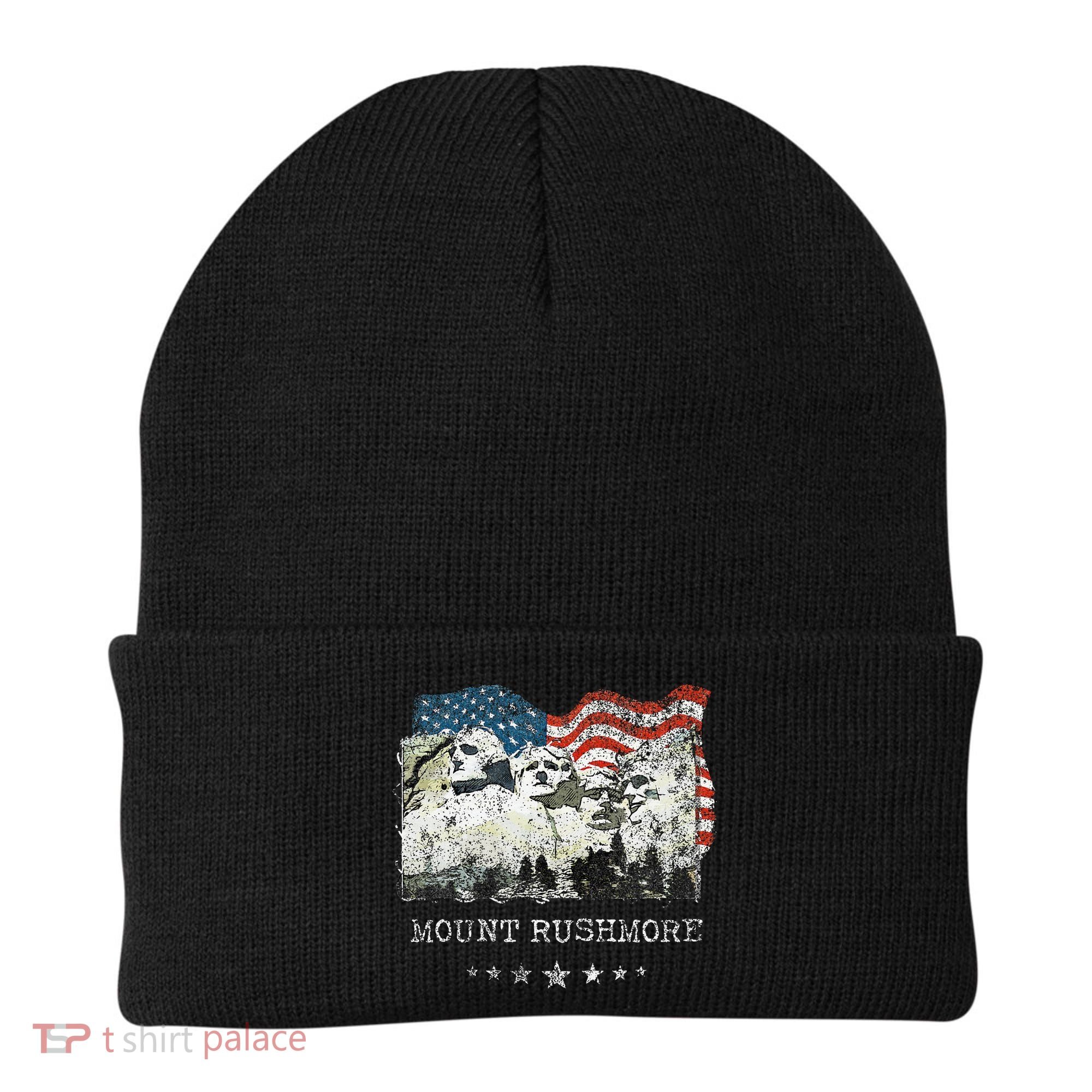 Mount Rushmore Flag Souvenirs Beanie