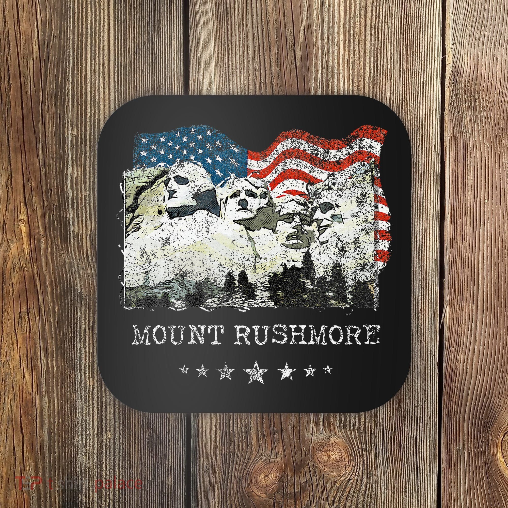 Mount Rushmore Flag Souvenirs Coaster