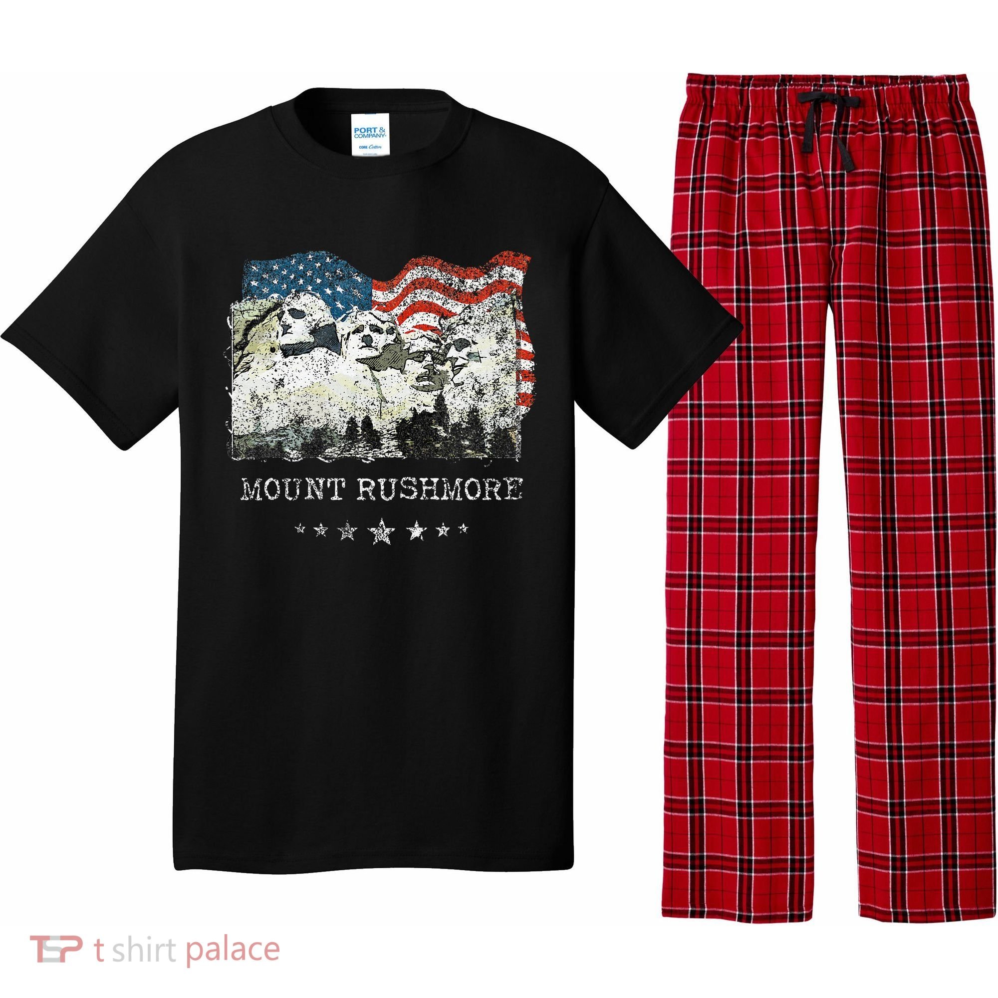 Mount Rushmore Flag Souvenirs Pajama Set