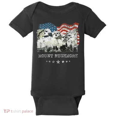 Mount Rushmore Flag Souvenirs Baby Bodysuit