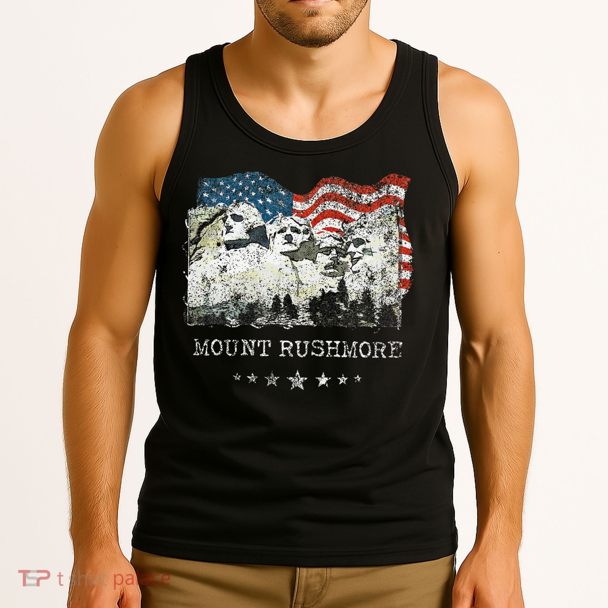 Mount Rushmore Flag Souvenirs Tank Top
