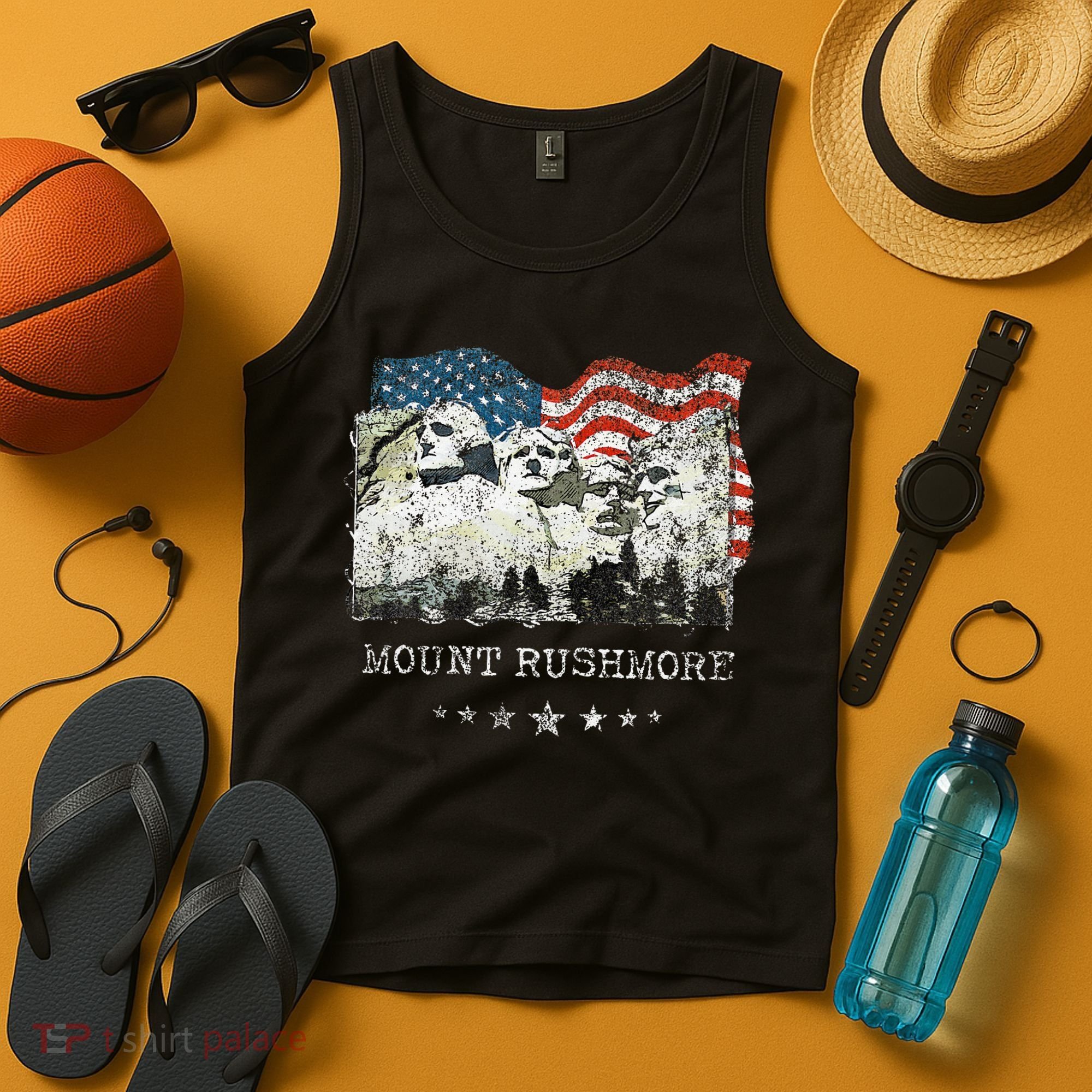 Mount Rushmore Flag Souvenirs Tank Top