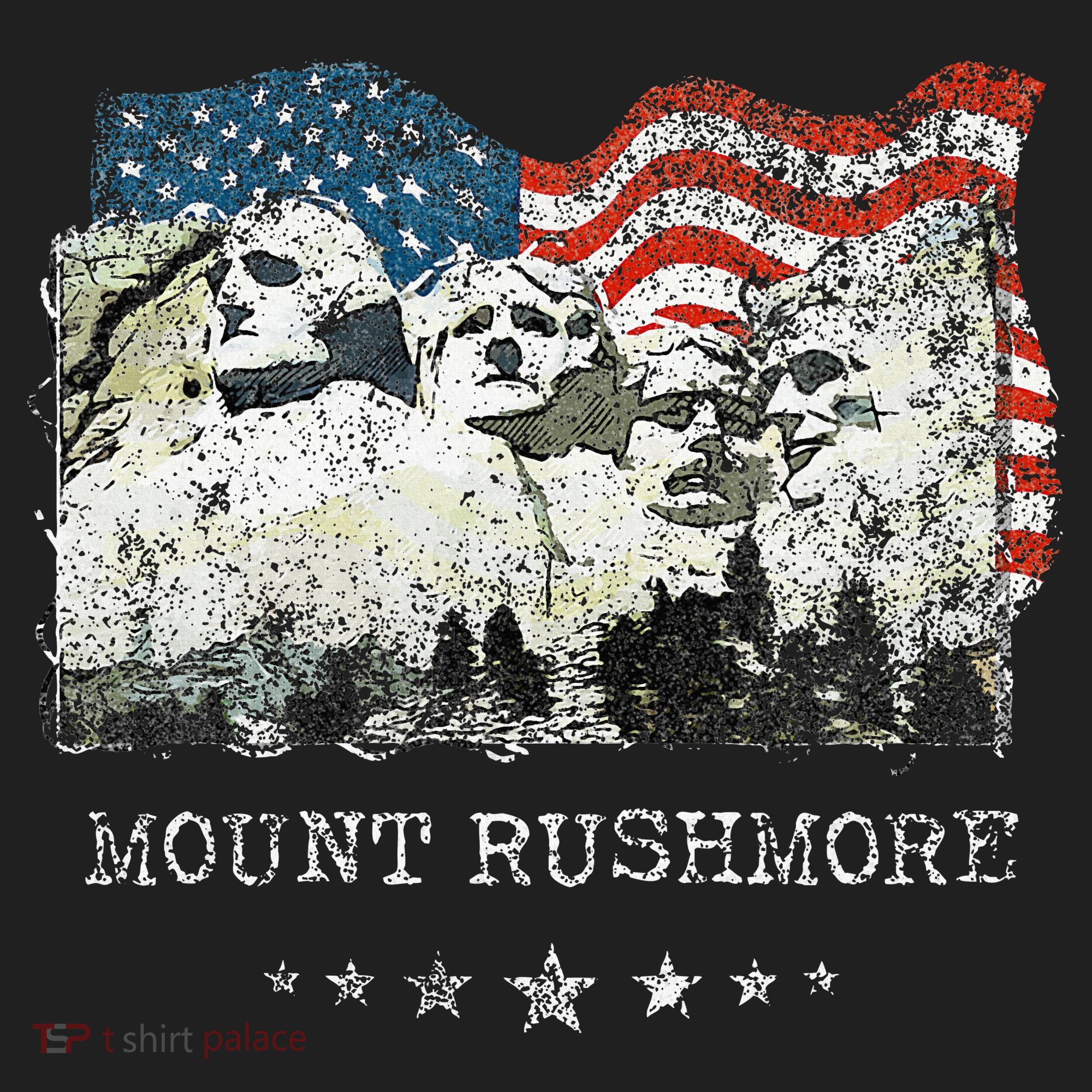 Mount Rushmore Flag Souvenirs Golf Towel