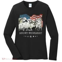 Mount Rushmore Flag Souvenirs Women's Long Sleeve Shirt thumb 0