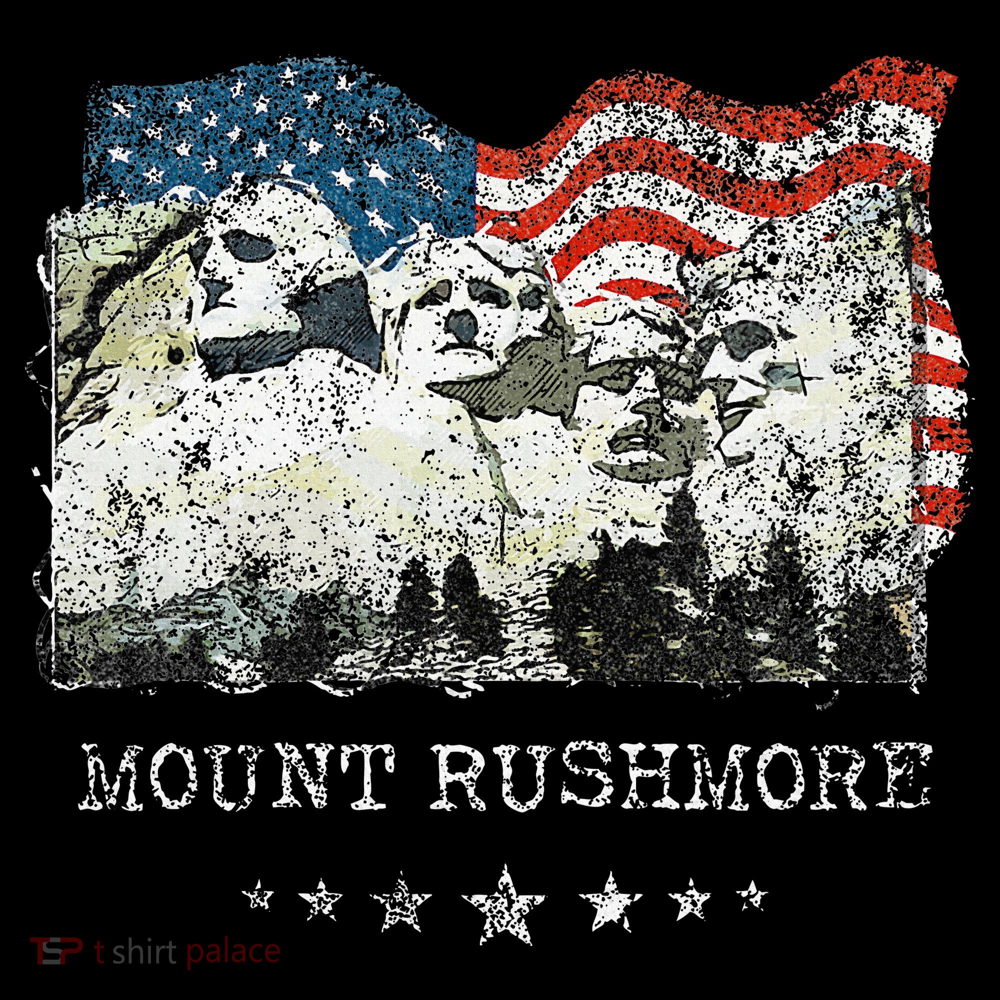Mount Rushmore Flag Souvenirs Women's Long Sleeve Shirt