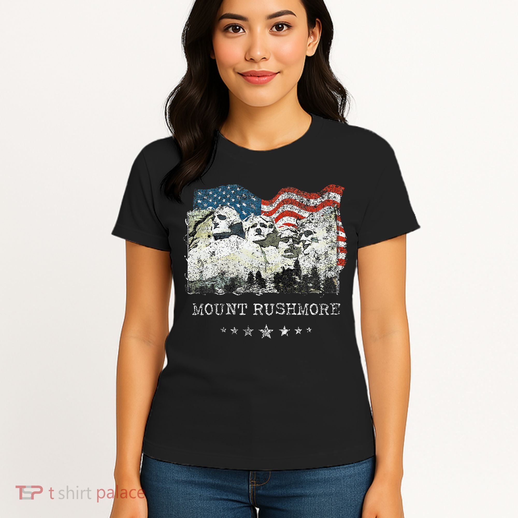 Mount Rushmore Flag Souvenirs Women's T-Shirt