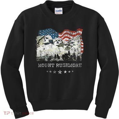 Mount Rushmore Flag Souvenirs Kids Sweatshirt