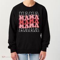 Mama Retro Groovy Cheetah Gift Women's Sweatshirt thumb 0