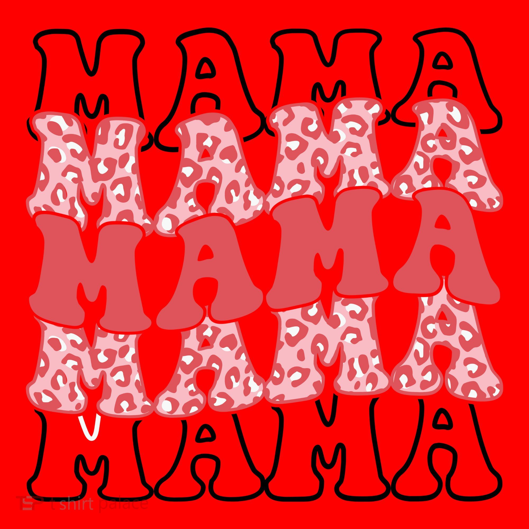 Mama Retro Groovy Cheetah Gift Santa Hat