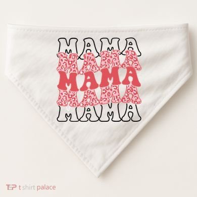 Mama Retro Groovy Cheetah Gift USA-Made Doggie Bandana