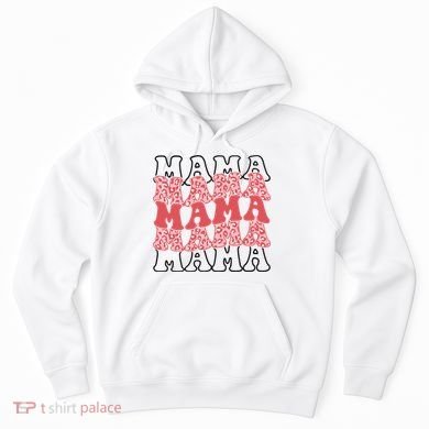 Mama Retro Groovy Cheetah Gift Hoodie