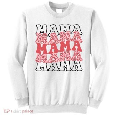 Mama Retro Groovy Cheetah Gift Sweatshirt