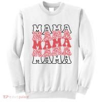 Mama Retro Groovy Cheetah Gift Sweatshirt thumb 0