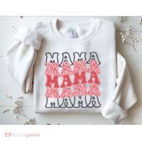 Mama Retro Groovy Cheetah Gift Sweatshirt thumb 2