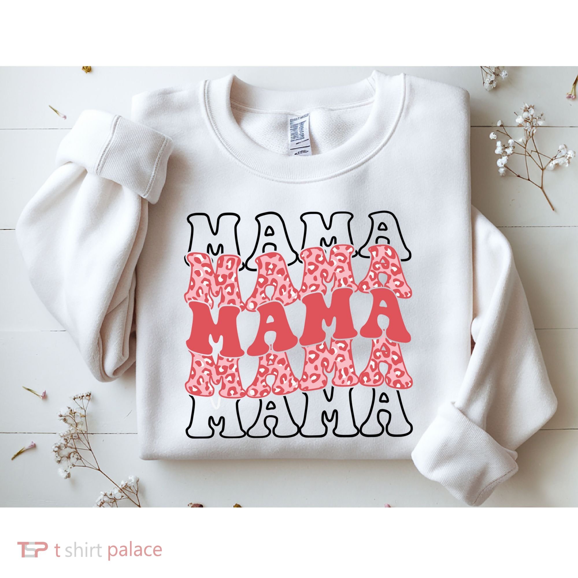 Mama Retro Groovy Cheetah Gift Sweatshirt