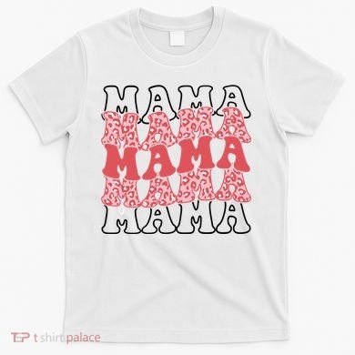 Mama Retro Groovy Cheetah Gift T-Shirt