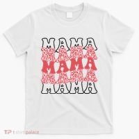 Mama Retro Groovy Cheetah Gift T-Shirt thumb 0