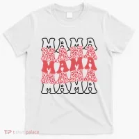 Mama Retro Groovy Cheetah Gift T-Shirt thumb 0